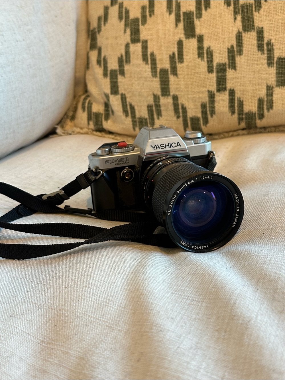 Yashica FX-103 35mm Film Camera in Black and Silver